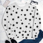 White Stars Crew Neck