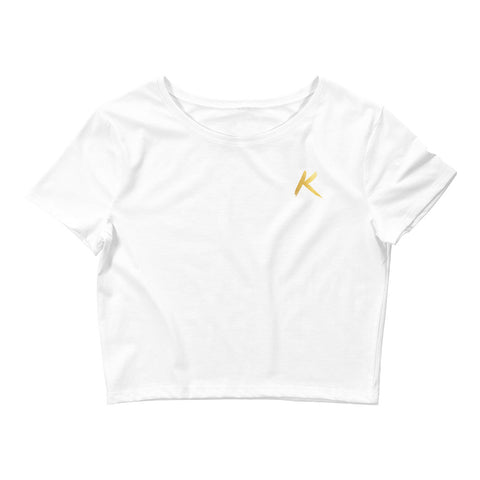 Gold Korsbar Crop Tee