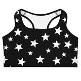 Black Stars Sports Bra