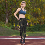 Black Marble Yoga Leggings